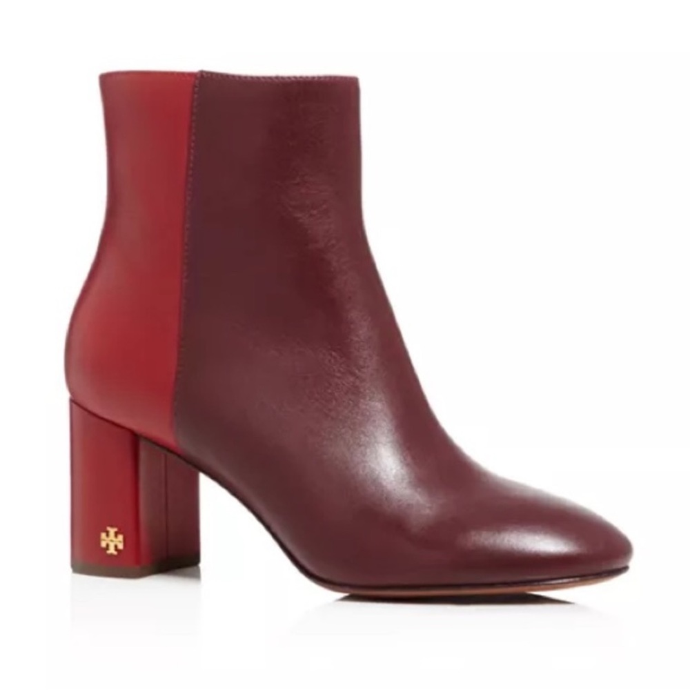Tory Burch Brooke Two-Tone Leather Booties